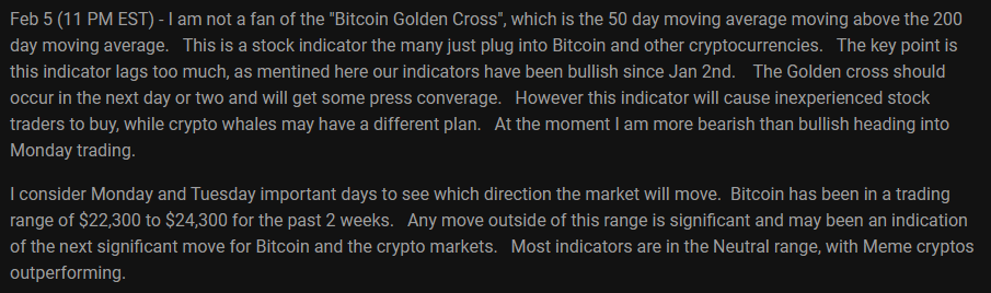 QuantifyCrypto: The Lagging Bitcoin Death Cross